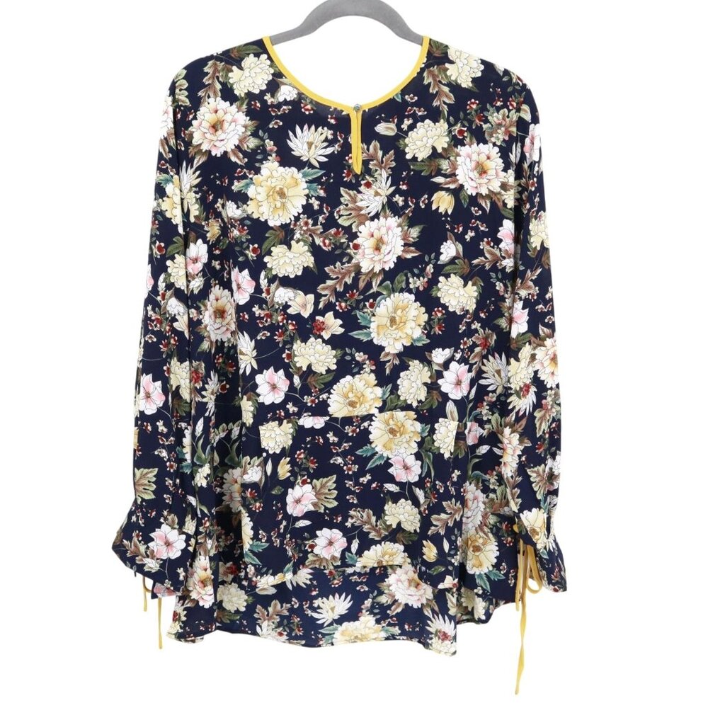 Hayden Los Angeles Dark Floral Top Womens‎ 2XL Navy Moody Feminine Romantic NWT